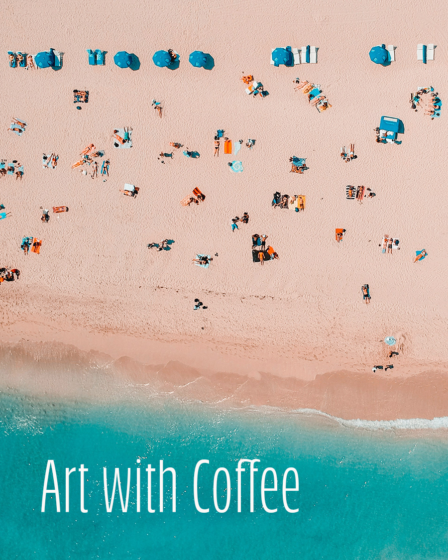 Art with Coffee: Beach Scene